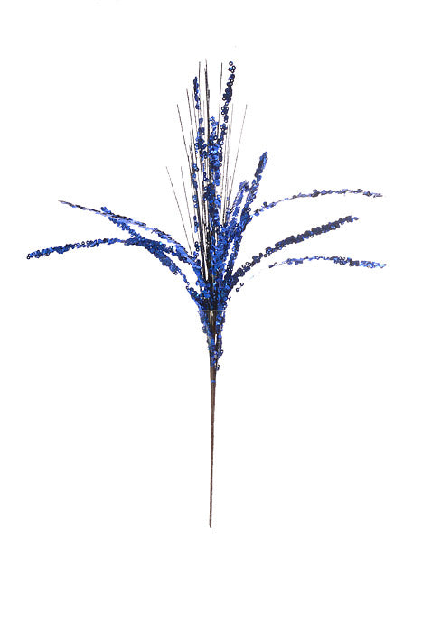 27.5" Sequined Glittered Spray Navy