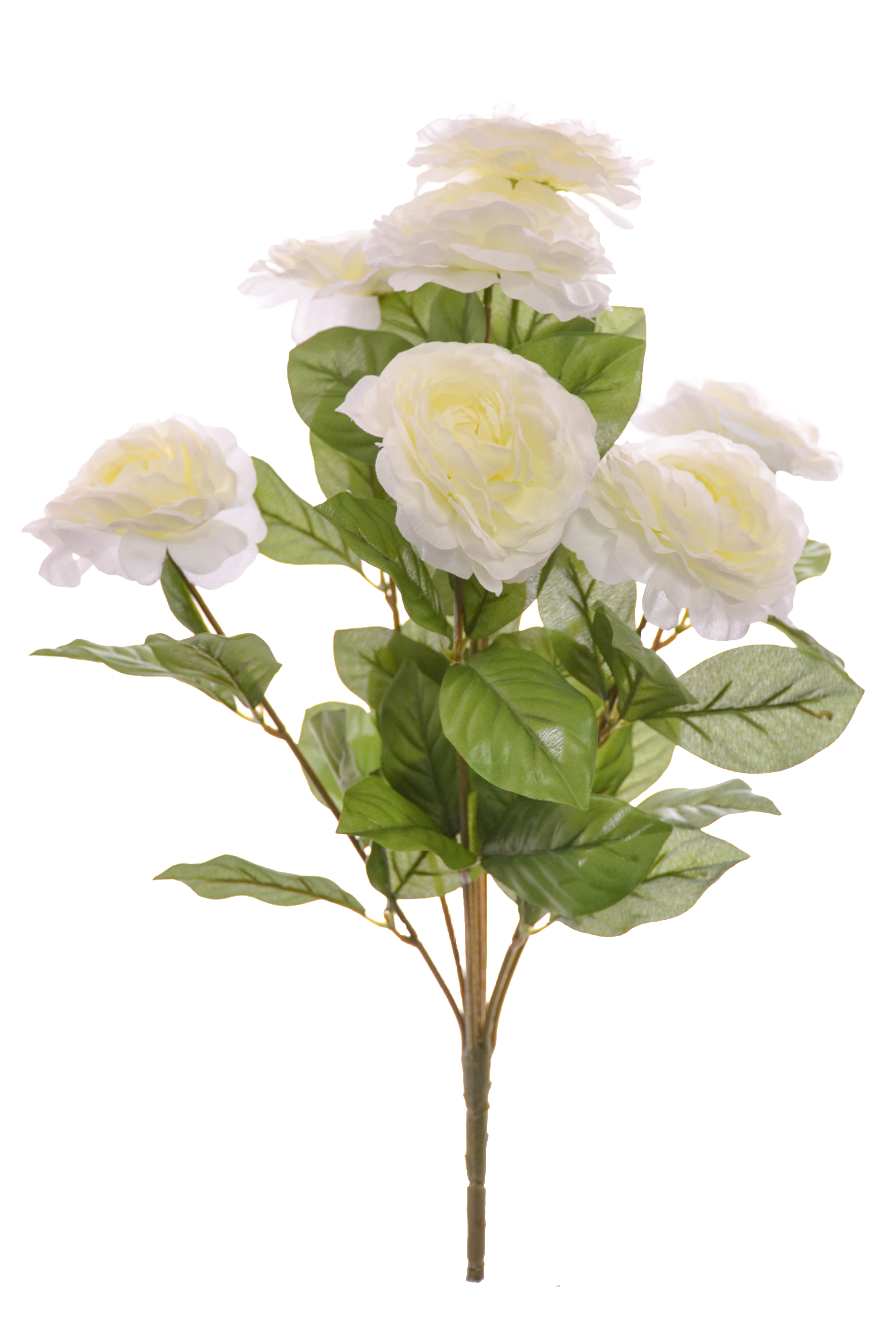 19" Silk Camellia Bush White