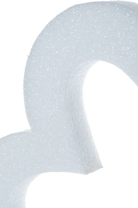 18" Styrofoam Open Heart White