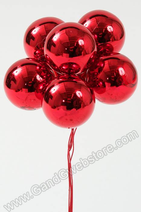 35mm Gloss Glass Ball Ornament Red Pkg/72