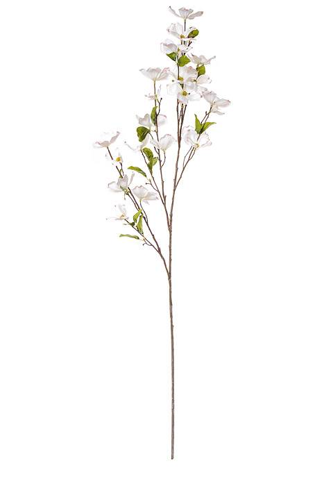 44" Silk Dogwood Spray White