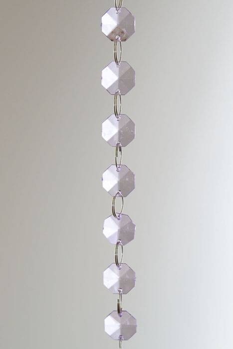72" Acrylic Octagon Bead Garland Lavender