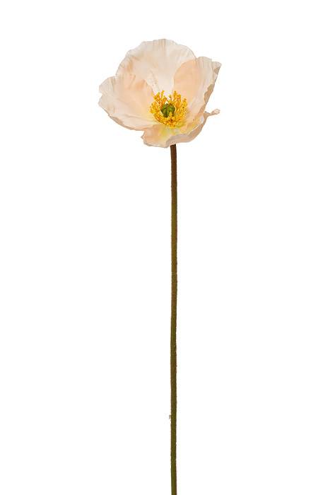 24" Silk Poppy Spray Peach