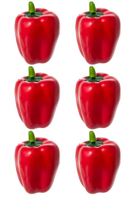 4" Weighted Bell Pepper Red Pkg/6