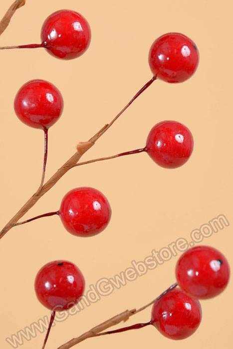 18" Christmas Berry Spray Red Pkg/12
