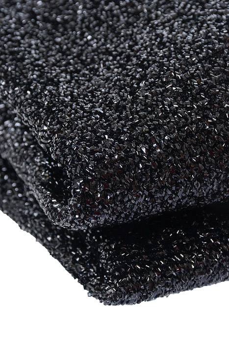 60" X 3yds Sponge Lurex Black