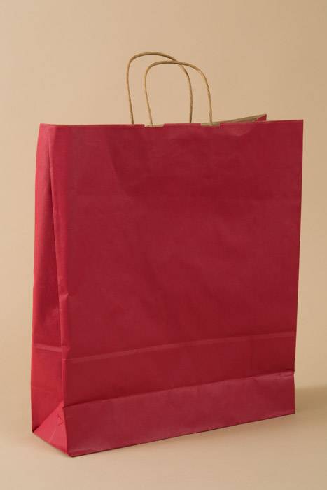 16" X 6" X 19" Queen Kraft Shopping Bag Bright Red Pkg/10
