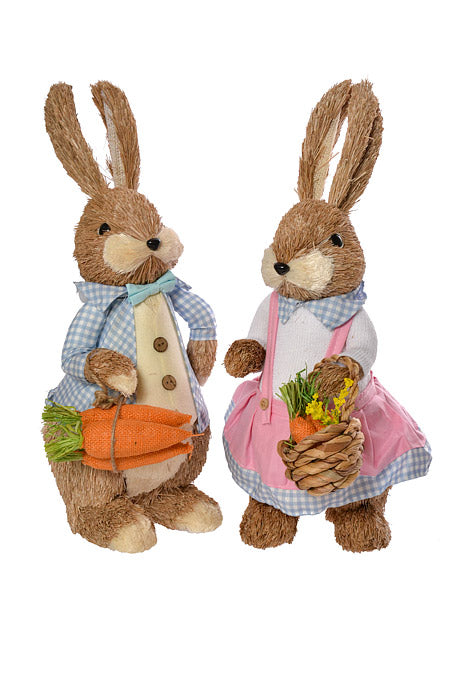 6.7" X 8.3" X 17.3" Rabbit Brown Set/2