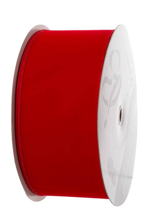 4" X 50yds Value Velvet Medium Red/red
