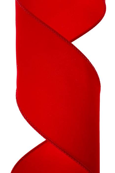 4" X 50yds Value Velvet Medium Red/red