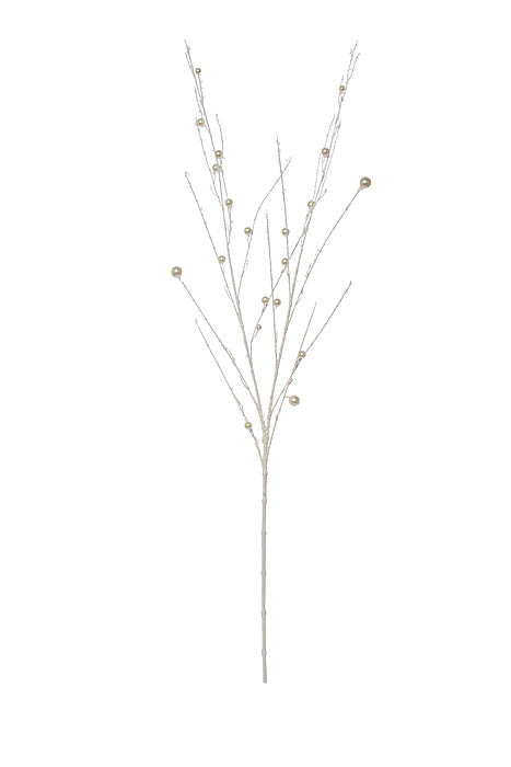 43.5" Beaded Pearl Spray Cool White