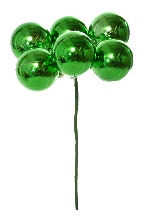 40Mm Shiny Stemball Bunch (Green)