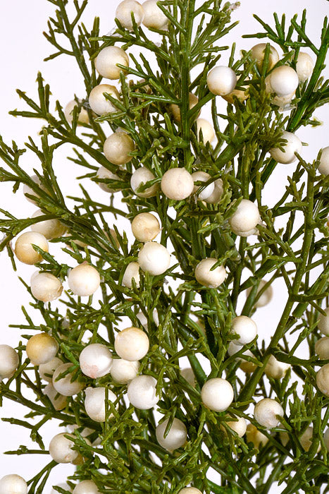 29.5" Artificial Cluster Berries Spray White