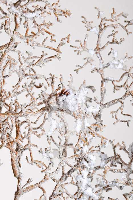 42.5" Winter Chalet Snowy Pine W/Cone Spray Brown/White Snow