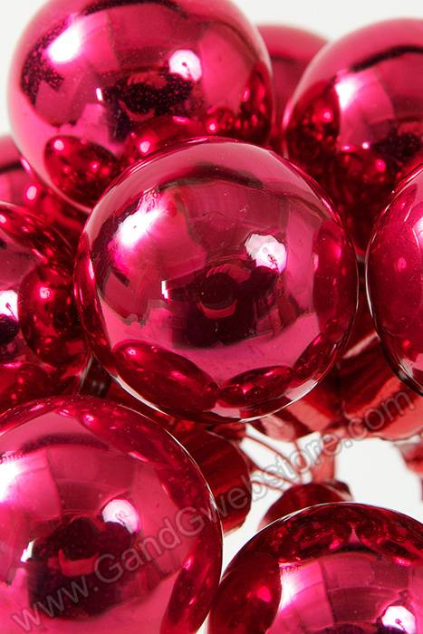 25mm Gloss Glass Ball Ornament Burgundy Pkg/144