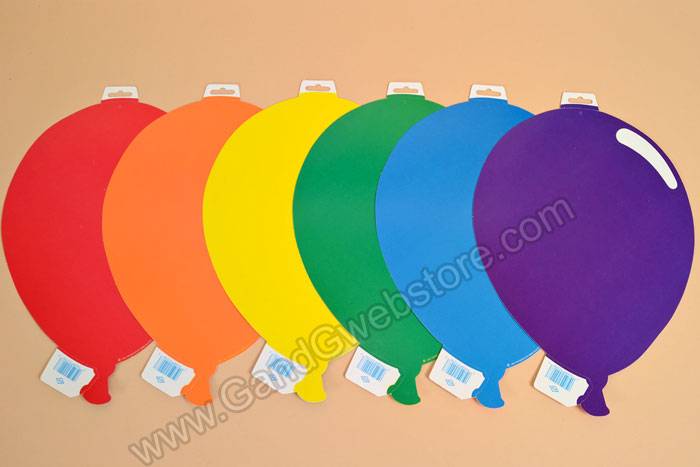 15" Balloon Silhouette Assorted Pkg/6