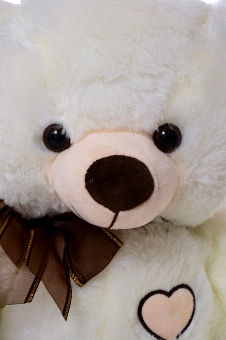16" Bear with Bow White