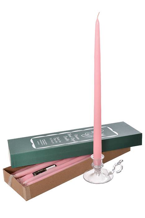 15" Patrician Taper Pink Box/12