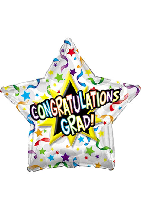 9" Foil Star Balloon Festive Streamers Grad