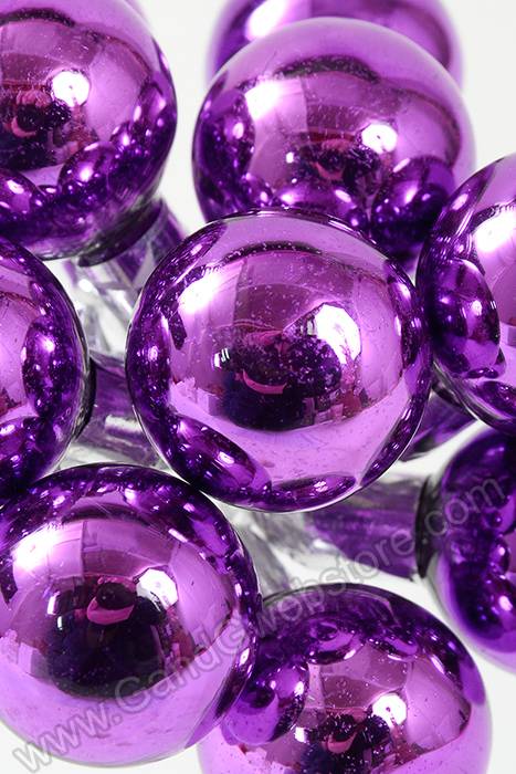 25mm Gloss Glass Ball Ornament Purple Pkg/144