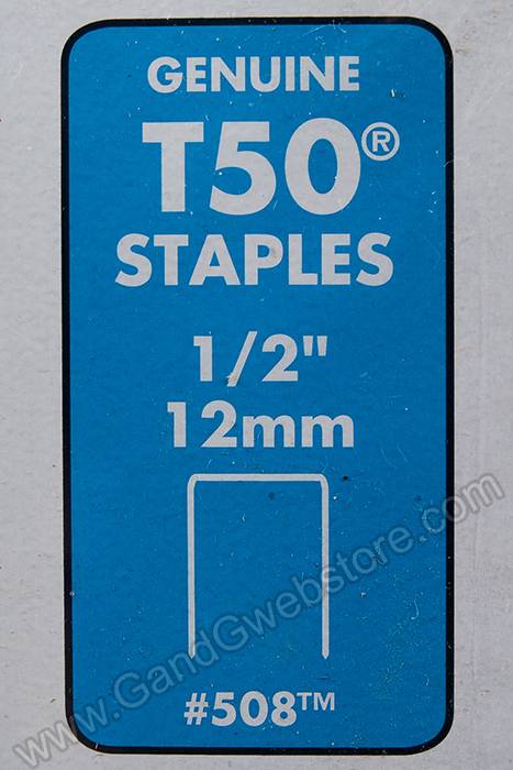 T-50 1/2" Staples Pkg/1250
