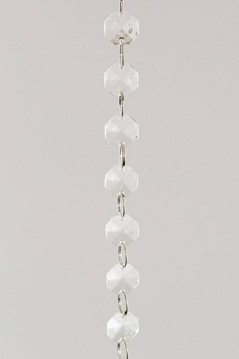 72" Acrylic Octagonal Bead Garland Clear