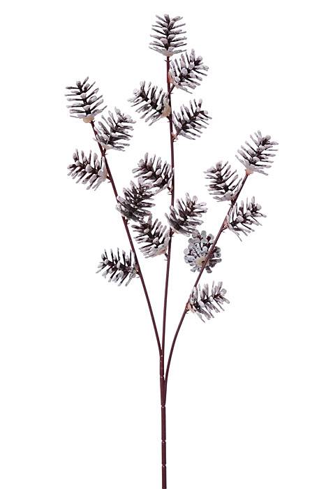 18" Plastic Pine Cone Spray