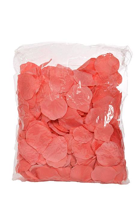 Silk Rose Petals Coral Pkg/500