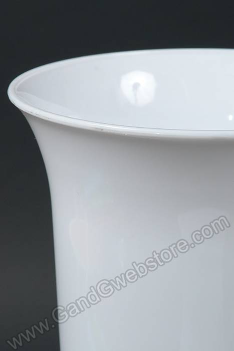 7" X 14" Round Plastic Vase White