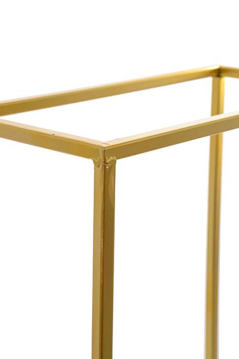 23.8" X 6" X 11.8" Rectangle Metal Stand Gold