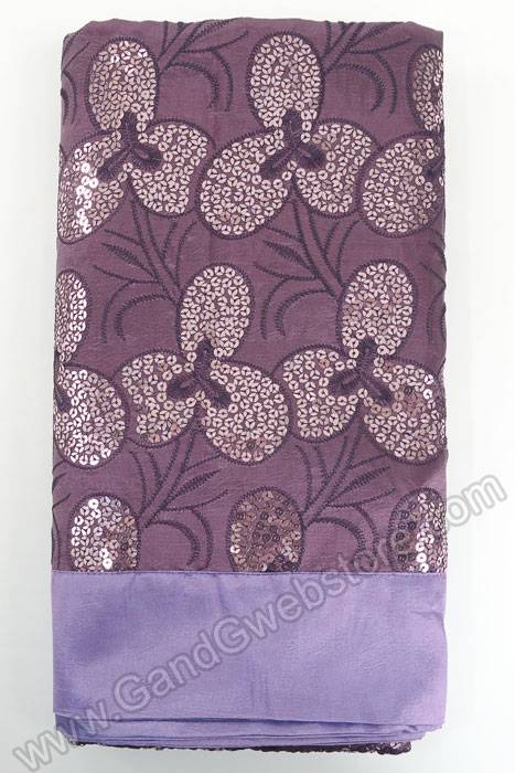 56" X 114" Sequin Embroidered Table Cover Plum