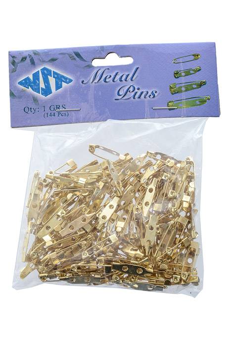 .75" Metal Pin Gold Pkg/144