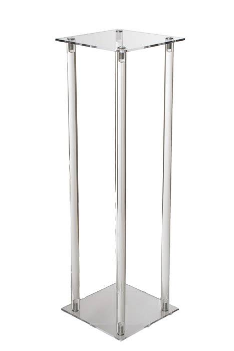 8" X 25" Acrylic Pillar Centerpiece Stand Clear