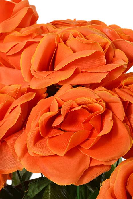 22" Silk Micro Peach Rose Bush Orange