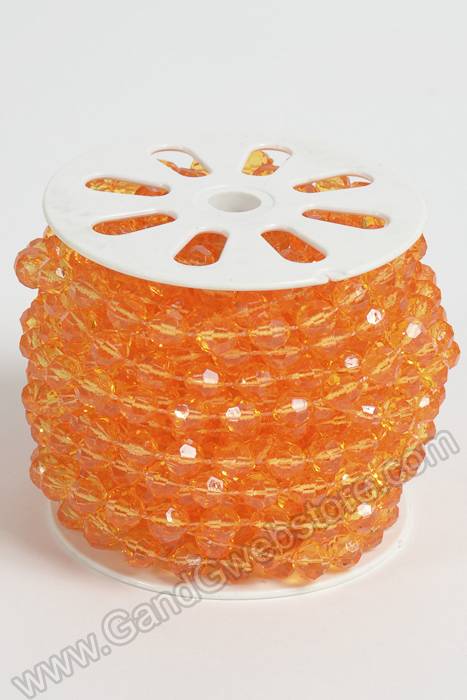 10yds Bead Garland Roll Light Orange