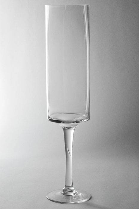 4.5" X 19.75" Glass Vase Clear