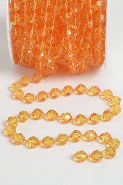 10yds Bead Garland Roll Light Orange