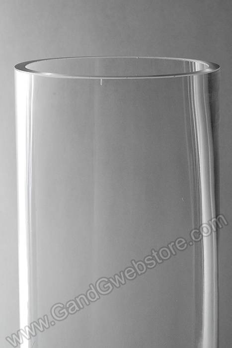 4.5" X 19.75" Glass Vase Clear