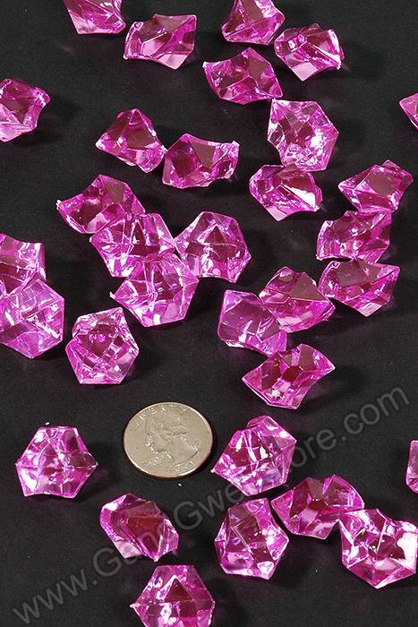 Large Acrylic Cube Fuchsia Pkg/1lb