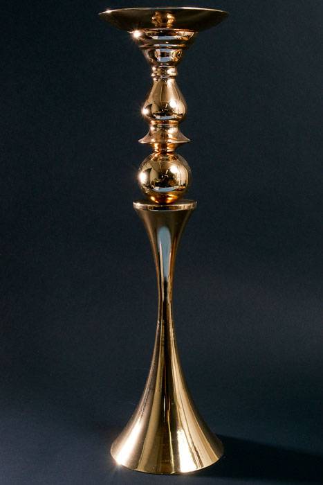 26.5" Aluminum Bouquet Holder Stand Gold