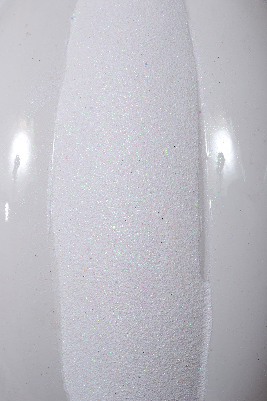 300Mm Plastic Pumpkin with Glitter Ball Ornament White