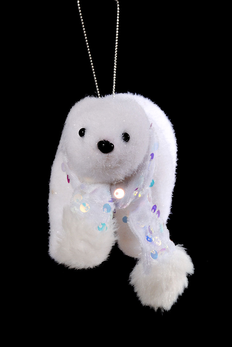 4" Polar Bear with Scarf White
