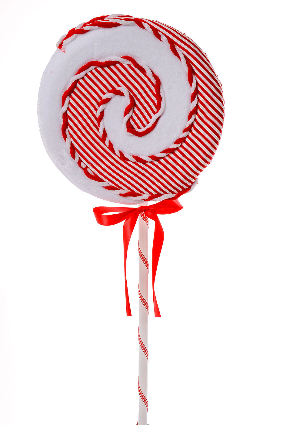 28" Foam Lollipop Candy White/Red