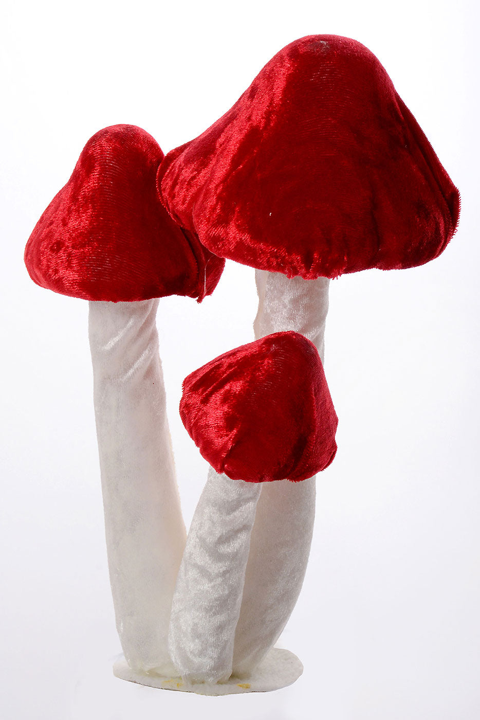 10" Velvet Mushroom Red