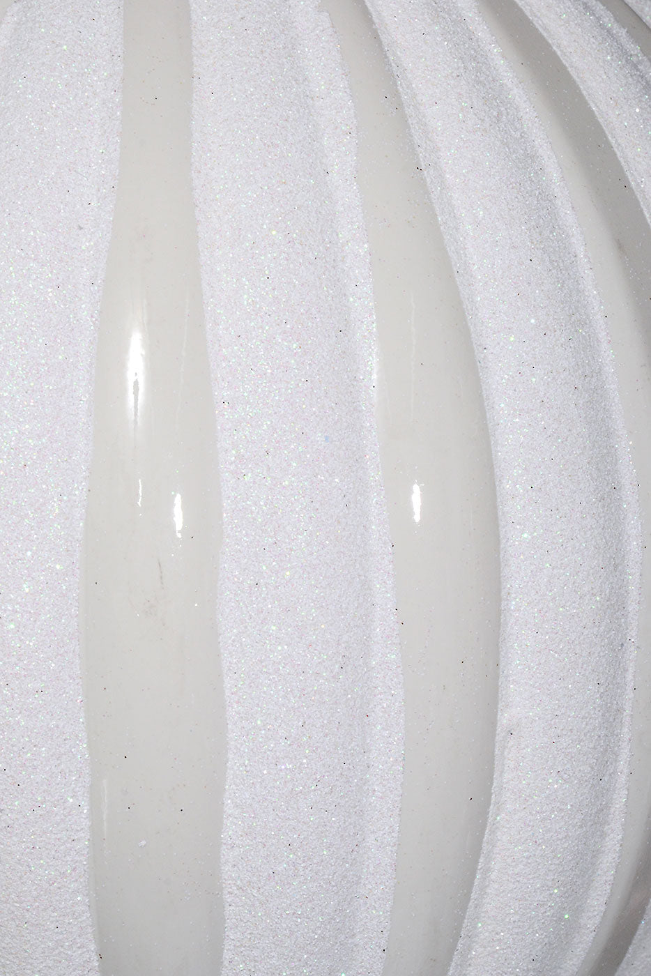 250Mm Plastic Pumpkin Ball with Laser Ornament White