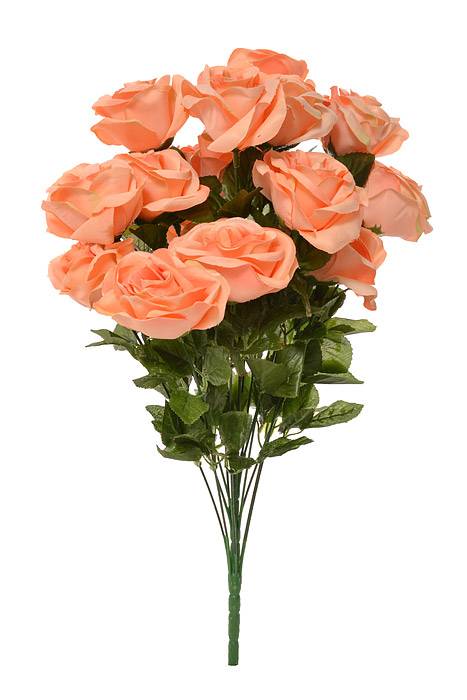 22" Silk Micro Peach Rose Bush Peach