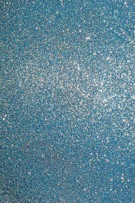 140Mm Glitter Ball Ornament Blue Pkg/2