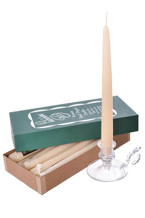 10" Patrician Taper Ivory Box/12