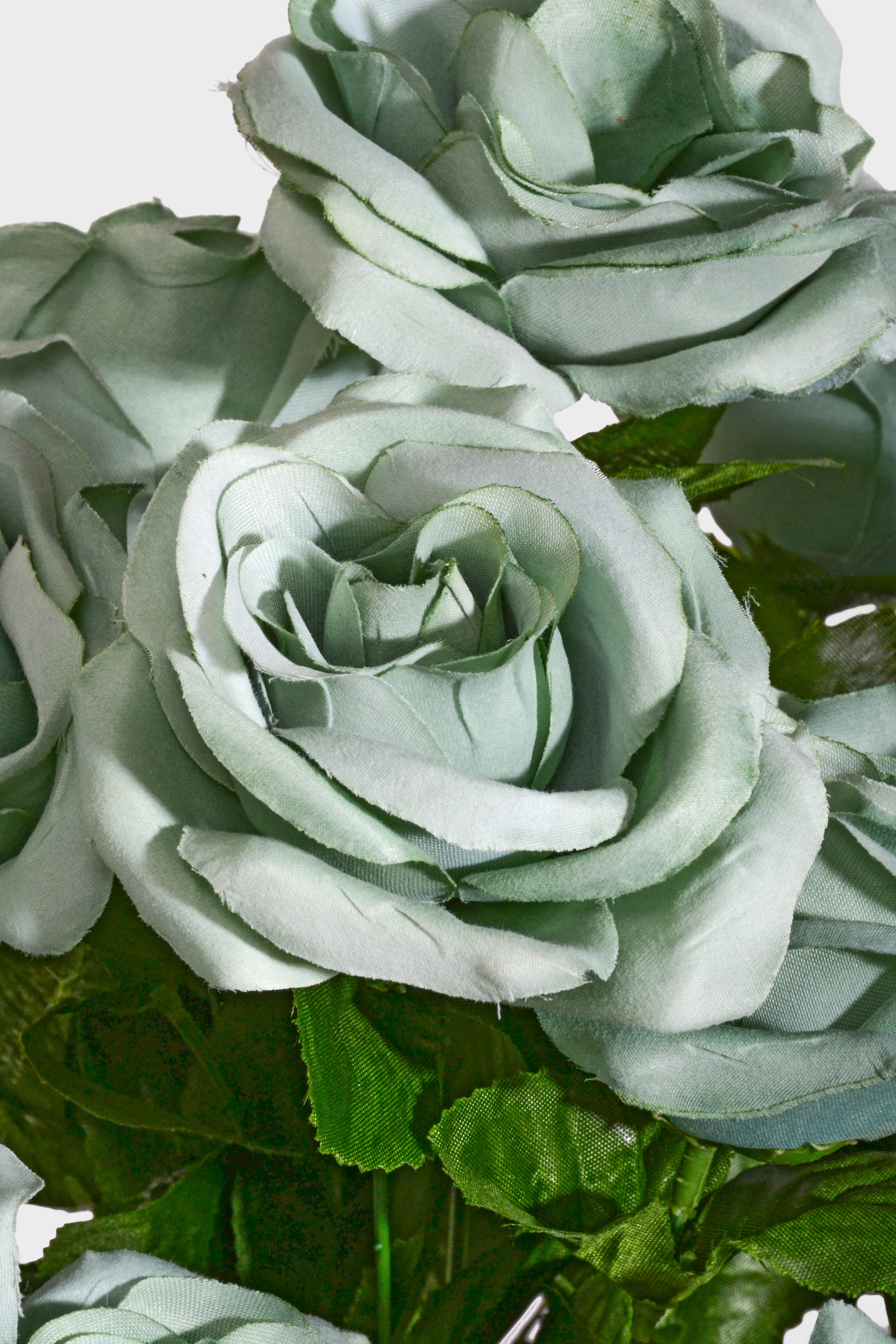 22" Silk Micro Peach Rose Bush Sage