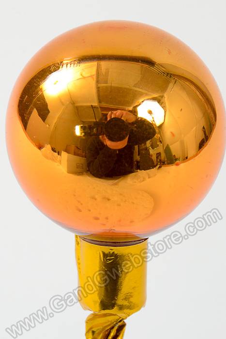 40mm Gloss Glass Ball Ornament Copper Pkg/48